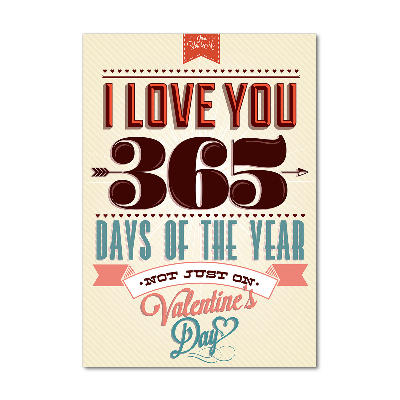 Impresión en metacrilato de alta calidad vertical Día de San Valentín