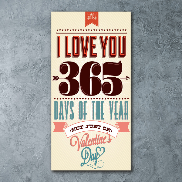 Impresión en metacrilato de alta calidad vertical Día de San Valentín