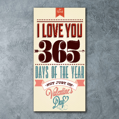 Impresión en metacrilato de alta calidad vertical Día de San Valentín