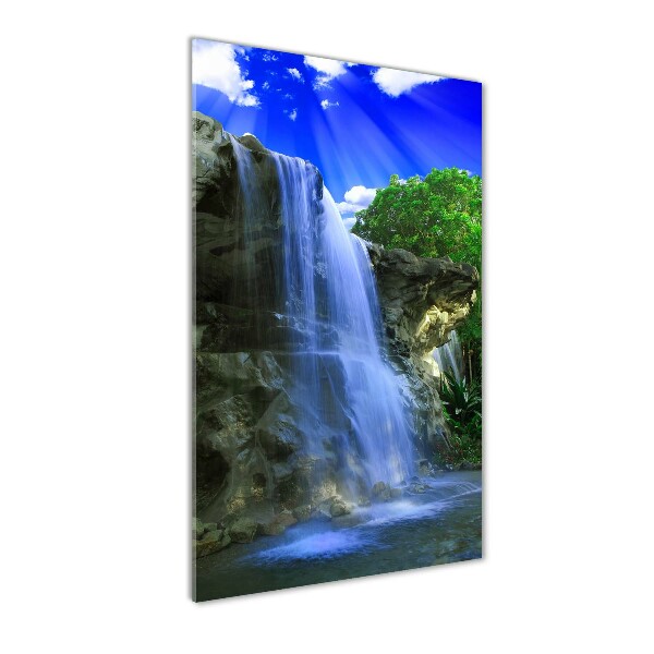 Cuadro de metacrilato moderno efecto cristal vertical Cascada