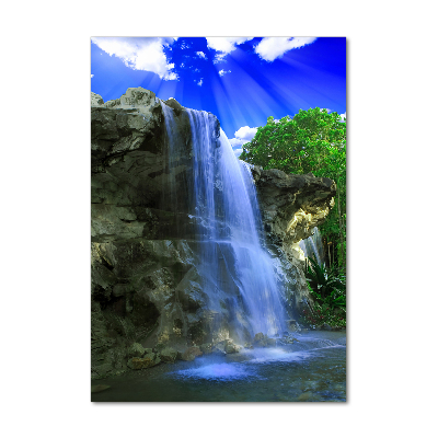 Cuadro de metacrilato moderno efecto cristal vertical Cascada