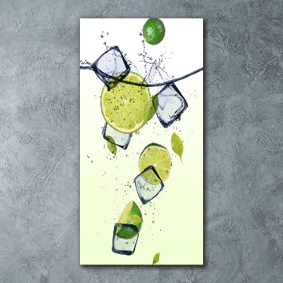 Impresión en metacrilato de alta calidad vertical Limas y hielo