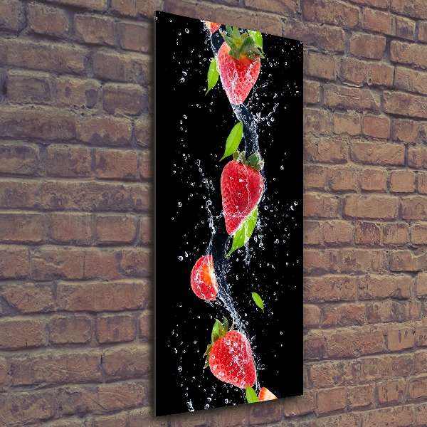 Cuadro de metacrilato moderno efecto cristal vertical fresas