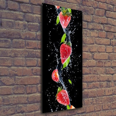 Cuadro de metacrilato moderno efecto cristal vertical fresas