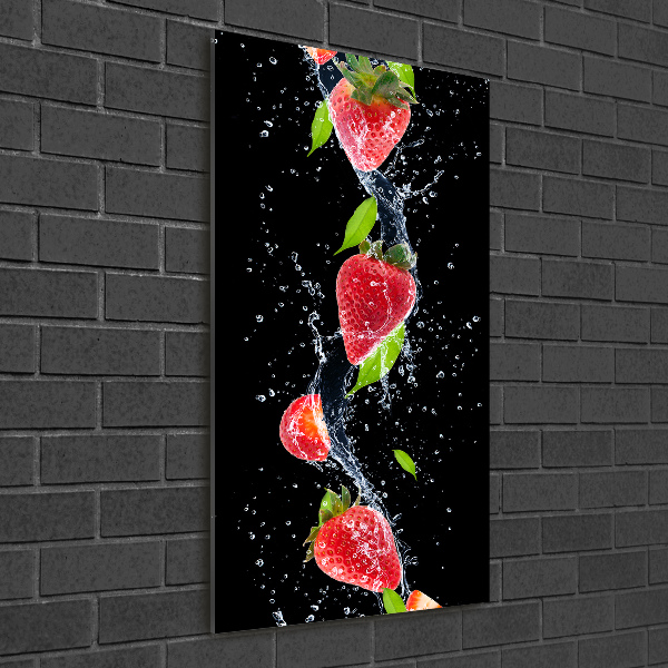 Cuadro de metacrilato moderno efecto cristal vertical fresas