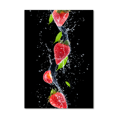 Cuadro de metacrilato moderno efecto cristal vertical fresas
