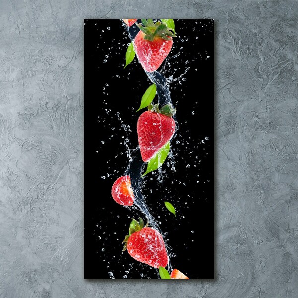 Cuadro de metacrilato moderno efecto cristal vertical fresas