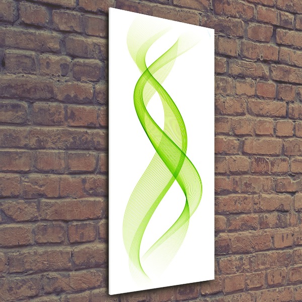 Cuadro decorativo en acrílico brillante vertical Ondas de colores