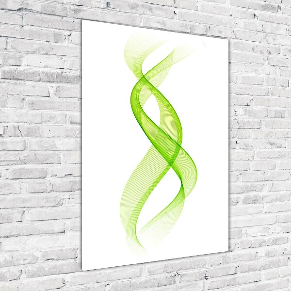 Cuadro decorativo en acrílico brillante vertical Ondas de colores