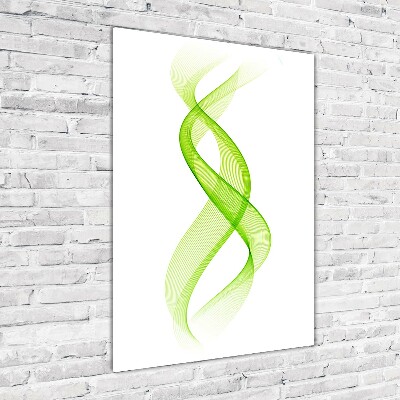 Cuadro decorativo en acrílico brillante vertical Ondas de colores