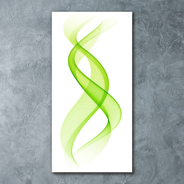 Cuadro decorativo en acrílico brillante vertical Ondas de colores