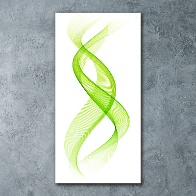 Cuadro decorativo en acrílico brillante vertical Ondas de colores