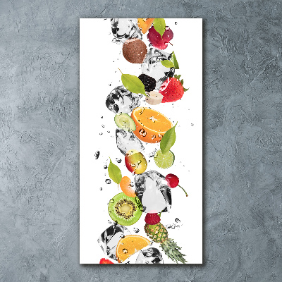 Cuadro de metacrilato vertical Fruta y agua