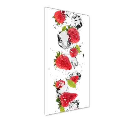 Cuadro de metacrilato moderno efecto cristal vertical fresas