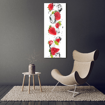 Cuadro de metacrilato moderno efecto cristal vertical fresas
