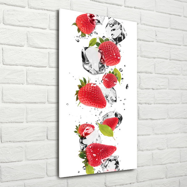 Cuadro de metacrilato moderno efecto cristal vertical fresas