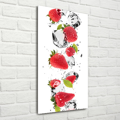 Cuadro de metacrilato moderno efecto cristal vertical fresas