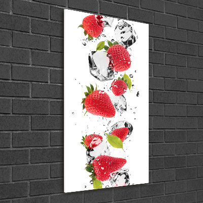 Cuadro de metacrilato moderno efecto cristal vertical fresas