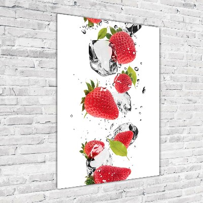 Cuadro de metacrilato moderno efecto cristal vertical fresas