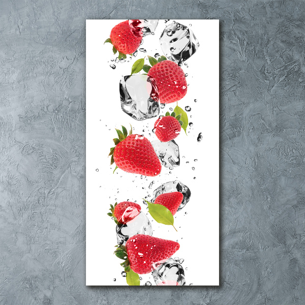 Cuadro de metacrilato moderno efecto cristal vertical fresas