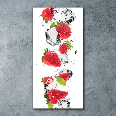 Cuadro de metacrilato moderno efecto cristal vertical fresas
