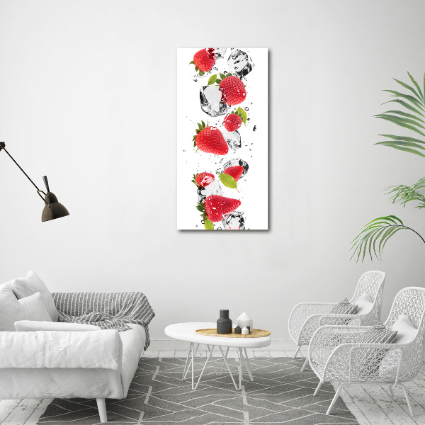 Cuadro de metacrilato moderno efecto cristal vertical fresas