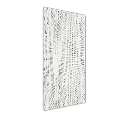 Cuadro de metacrilato moderno efecto cristal vertical Lienzo de lino blanco