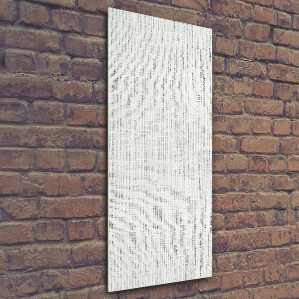 Cuadro de metacrilato moderno efecto cristal vertical Lienzo de lino blanco