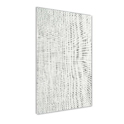 Cuadro de metacrilato moderno efecto cristal vertical Lienzo de lino blanco