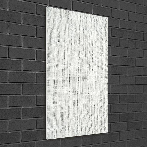 Cuadro de metacrilato moderno efecto cristal vertical Lienzo de lino blanco