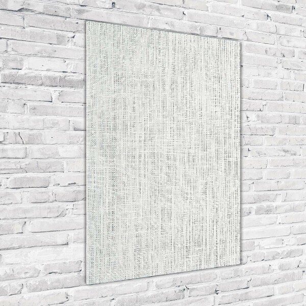 Cuadro de metacrilato moderno efecto cristal vertical Lienzo de lino blanco