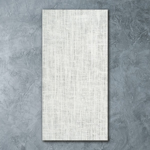 Cuadro de metacrilato moderno efecto cristal vertical Lienzo de lino blanco