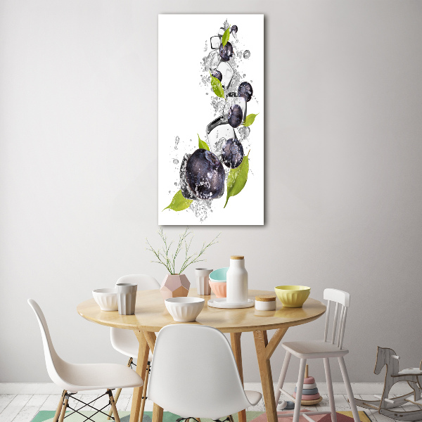 Cuadro de metacrilato vertical Bayas y hielo