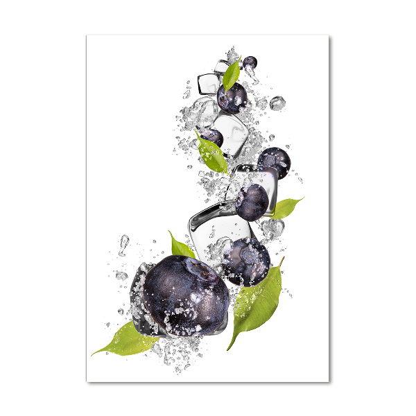 Cuadro de metacrilato vertical Bayas y hielo