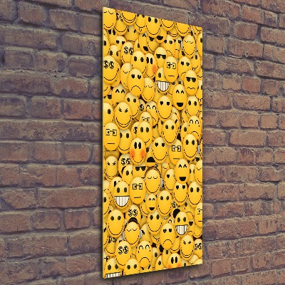 Cuadro decorativo en acrílico brillante vertical Emoticonos