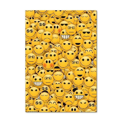 Cuadro decorativo en acrílico brillante vertical Emoticonos