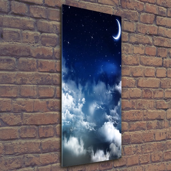 Cuadro decorativo en acrílico brillante vertical Cielo estrellado