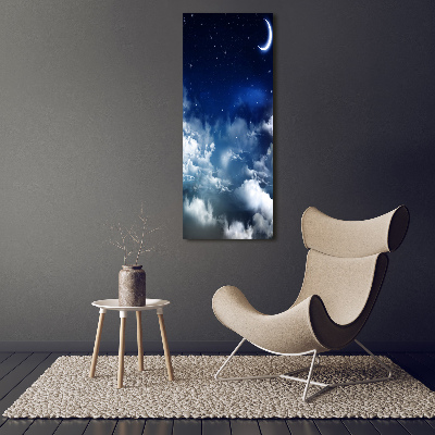Cuadro decorativo en acrílico brillante vertical Cielo estrellado