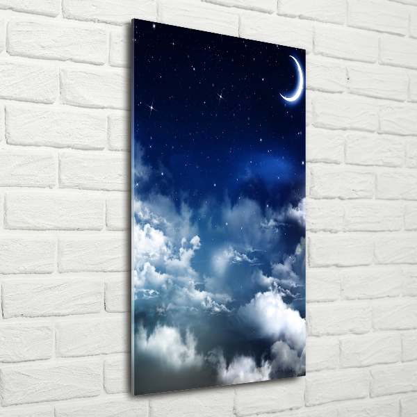 Cuadro decorativo en acrílico brillante vertical Cielo estrellado