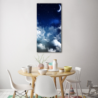 Cuadro decorativo en acrílico brillante vertical Cielo estrellado
