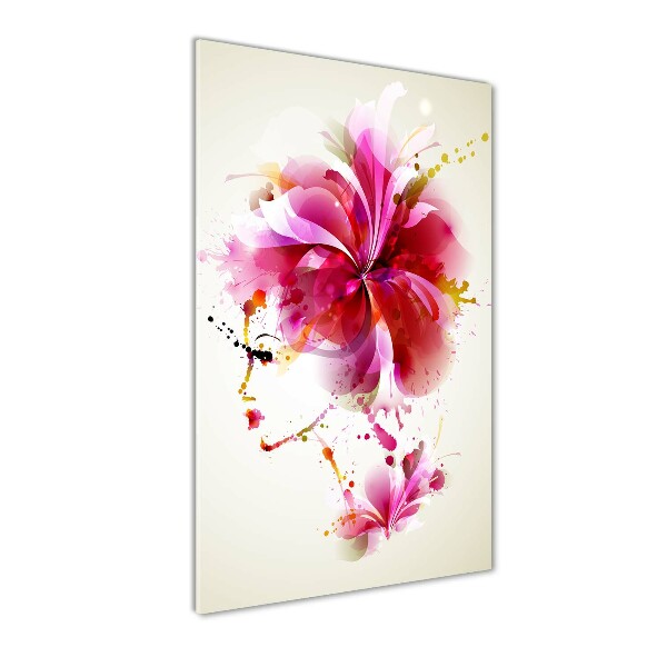 Cuadro decorativo en acrílico brillante vertical Mujer abstracta