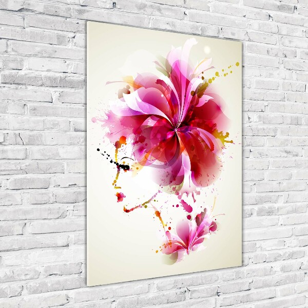 Cuadro decorativo en acrílico brillante vertical Mujer abstracta