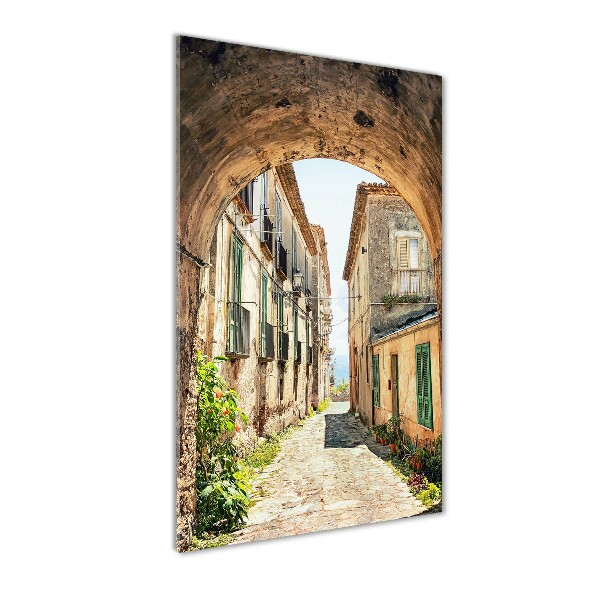 Cuadro de metacrilato vertical calles italianas