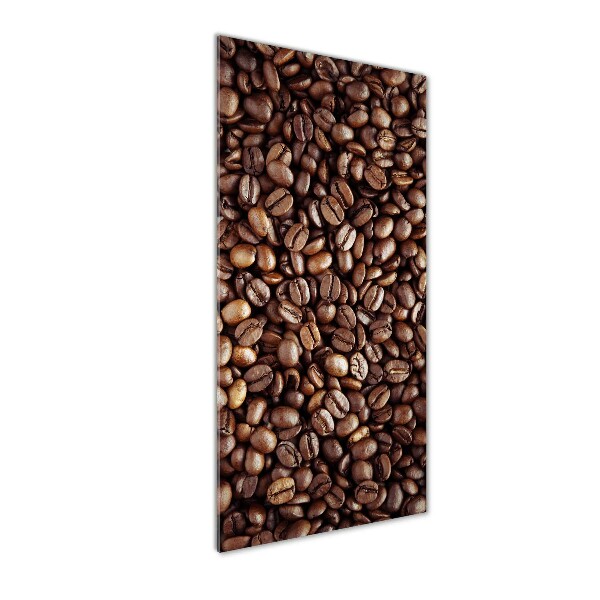 Cuadro decorativo en acrílico brillante vertical Granos de café