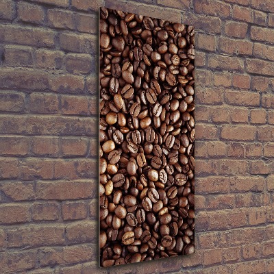 Cuadro decorativo en acrílico brillante vertical Granos de café
