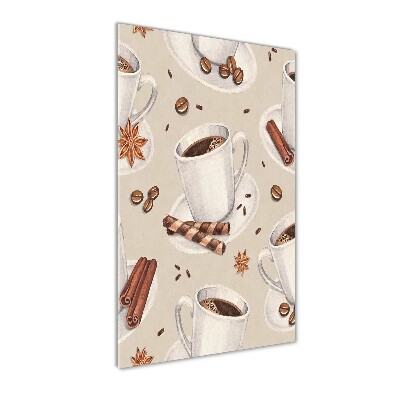 Cuadro de metacrilato vertical Una taza de café