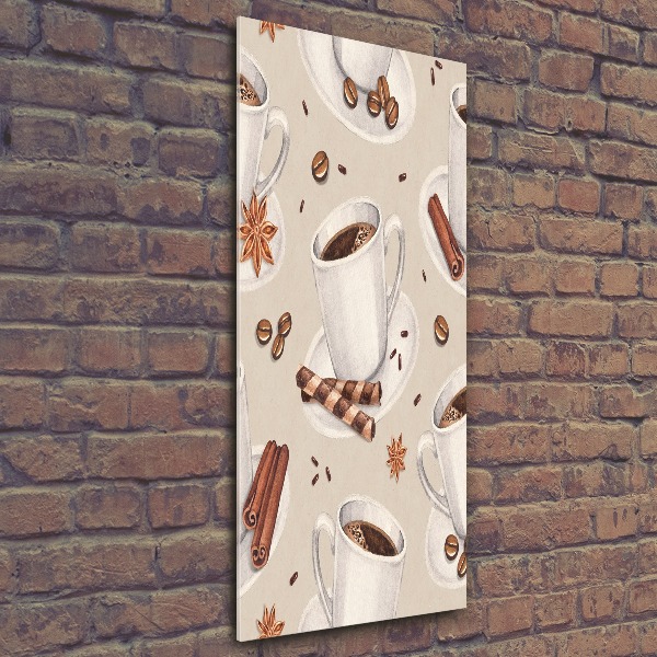 Cuadro de metacrilato vertical Una taza de café