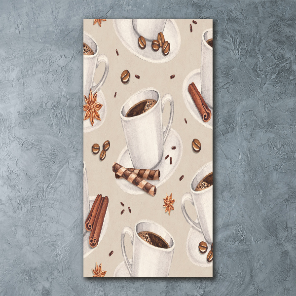 Cuadro de metacrilato vertical Una taza de café