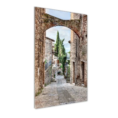 Cuadro de metacrilato moderno efecto cristal vertical calles italianas