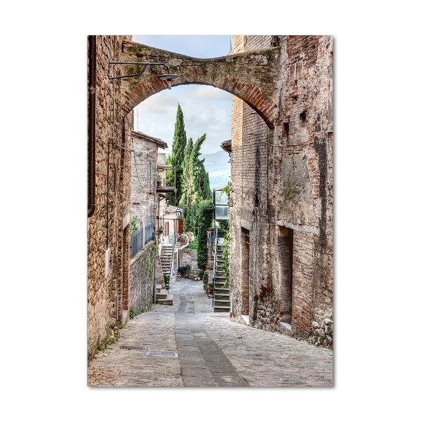 Cuadro de metacrilato moderno efecto cristal vertical calles italianas